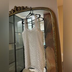 LoveShackFancy kayana pearl mini dress